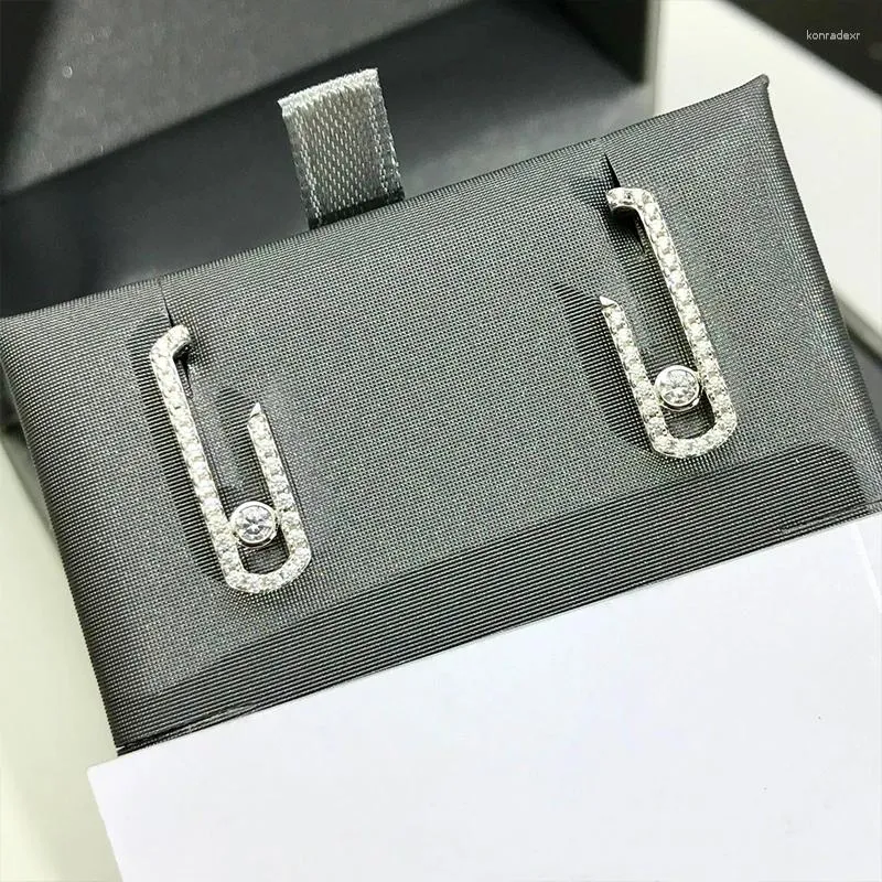 Boucles d'oreilles en argent Sterling 925 pur, haute qualité, tendance, bijoux de styliste, brillant, luxe, cadeau de mariage pour filles