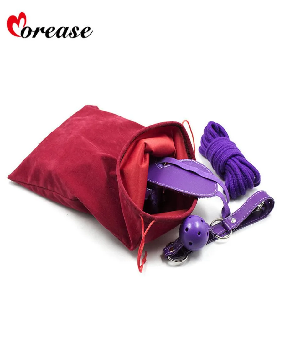 Morease Sex Toy Storage Bag DrawString Flannel för Vibrator Anal Sexig Toy Bondage BDSM Secret Sex Tool Organizer Pouch C181127019758401