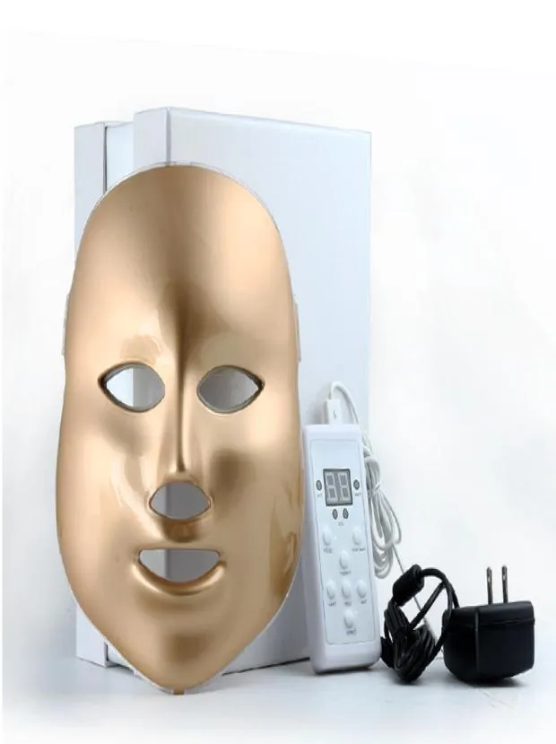 Blanco o dorado 7 colores PDT Pon LED Hermosa mascarilla facial Rejuvenecimiento de la piel Eliminación de arrugas Máquina eléctrica para el cuidado de la piel AntiAgin2026137