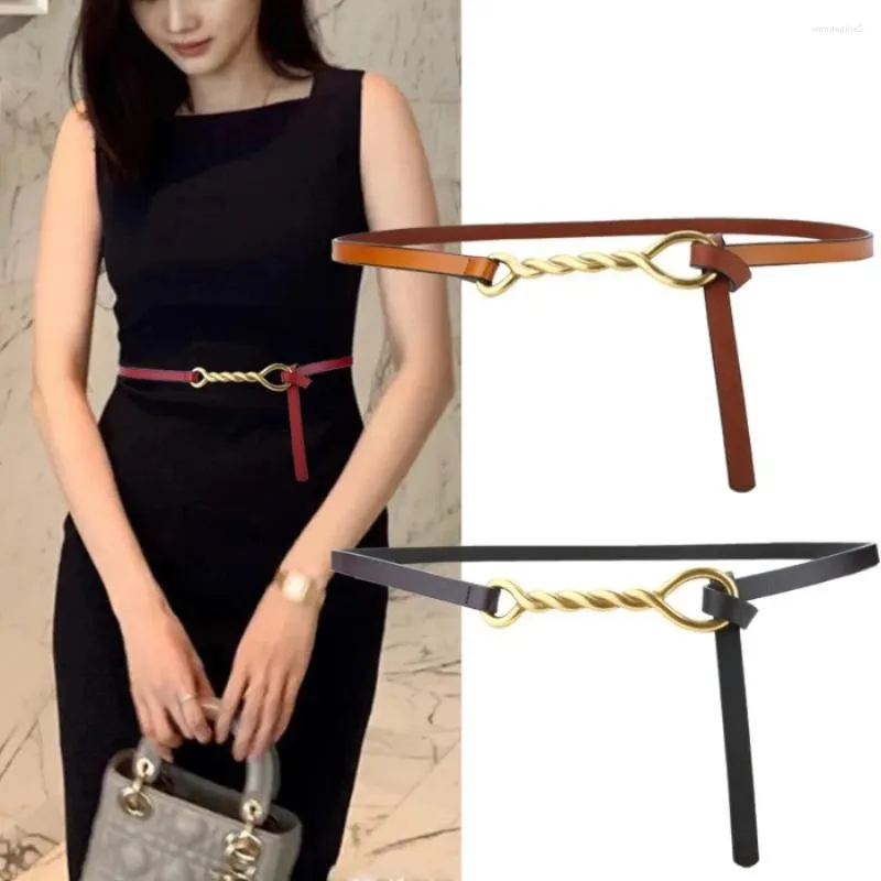 Belts Knotted Waistband Fashion Instagram Style Elegant Casual Accessories Metal Buckle Adjustable Suit Belt Jeans