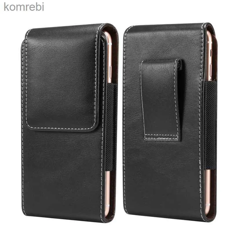 Cell Phone Cases Fashion 4.7-7.2 inch Waist Packs Phone Pouch Holster Case PU Leather Casual Belt Clip Bag For iPhone Samsung Huawei LGL240110