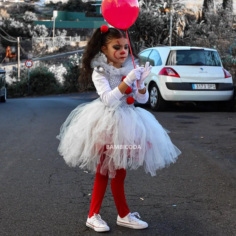 Kids Gray Clown Pennywise Halloween Tutu Outfit Perfect For Christmas Birthdays Halloween And More From Ren08 9.74 DHgate.Com