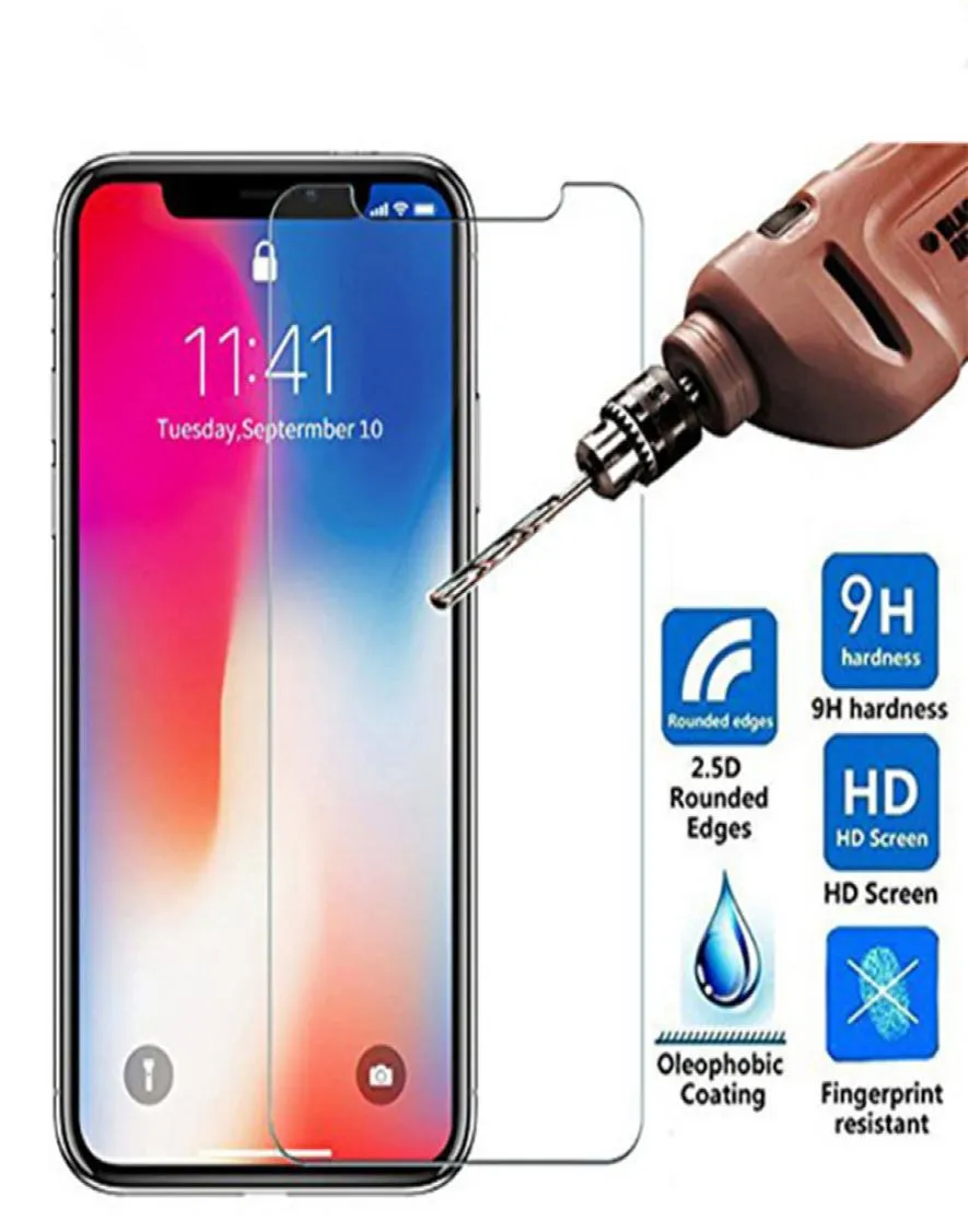 Película protetora de tela de vidro temperado 9h 25d de alta qualidade para iphone 12 mini 11 pro x xs max xr 8 7 6 plus natal2918346