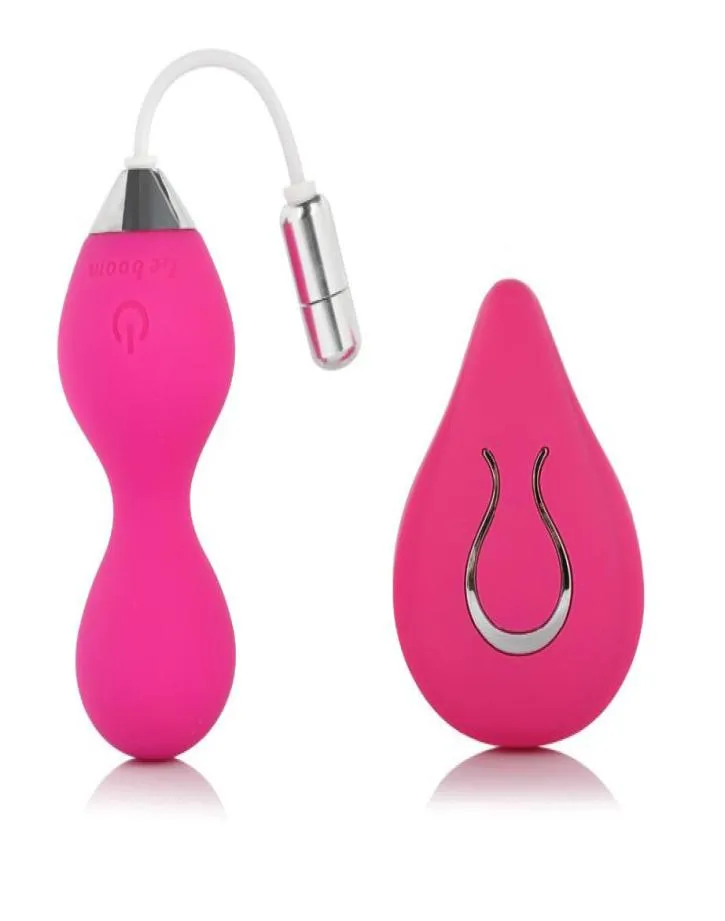 USB Opgeladen Kegel Ballen Vagina Strakke Oefening 10 Speed Afstandsbediening Draadloos Vibrerende Vaginale Bal Liefde Vibrator Ei Seksspeeltjes Y5946195