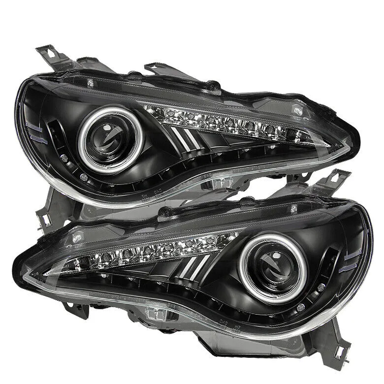 Passend für Subaru 2013–2020 BRZ, schwarze DRL-LED-Projektor-Scheinwerfer, Streifen-Stil-Lampe