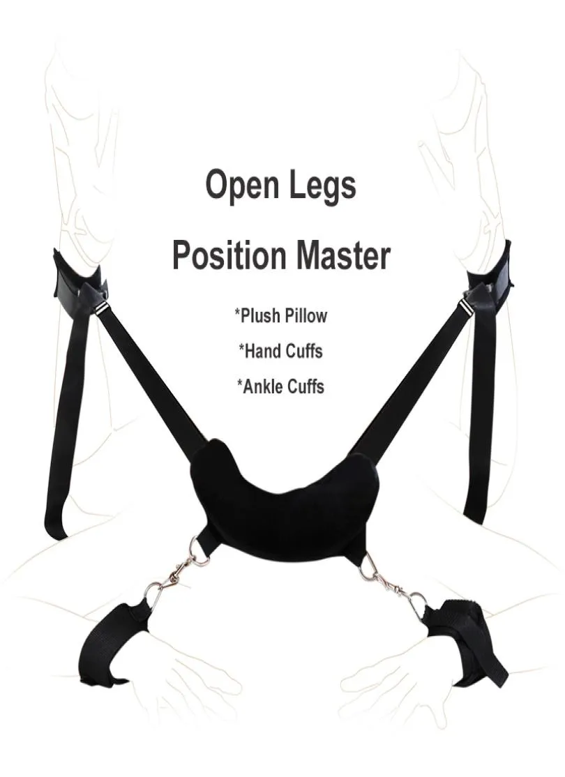 Fetish Position Master Open Legs Pillow with Hand Cuffs Ankle Cuffs bdsm Bondage Restraints Harness Erotic Sex Toys for Couples 08174803