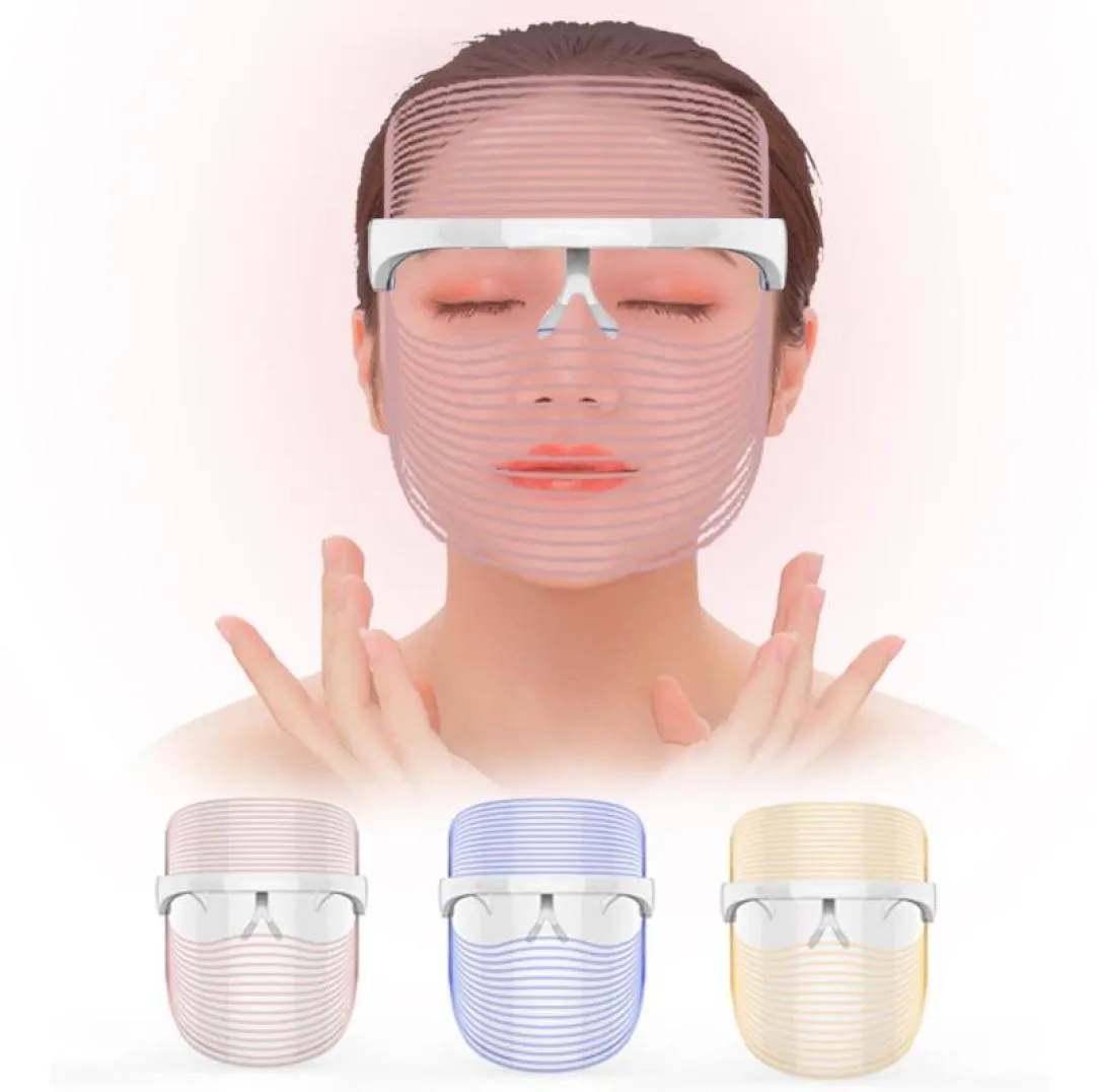Professionell LED Pon Light Therapy Mask Beauty Device Face Drawing Whitening Antiaging Skin Care Tools LED FASSIAL MASK3593208