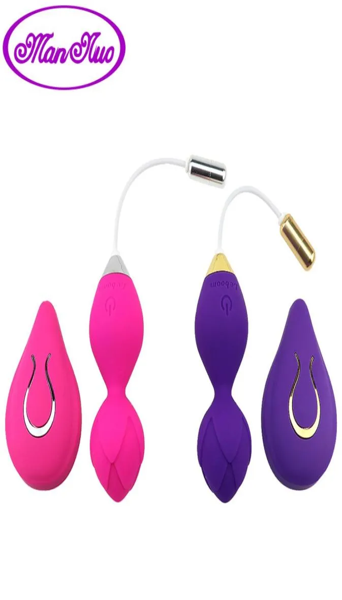 Man Nuo Wireless Remote Vibrating Egg Ben Wa Ball Kegel träning Vaginal Ball USB Raddbar sexleksak för kvinnor Masturbator S9182353749