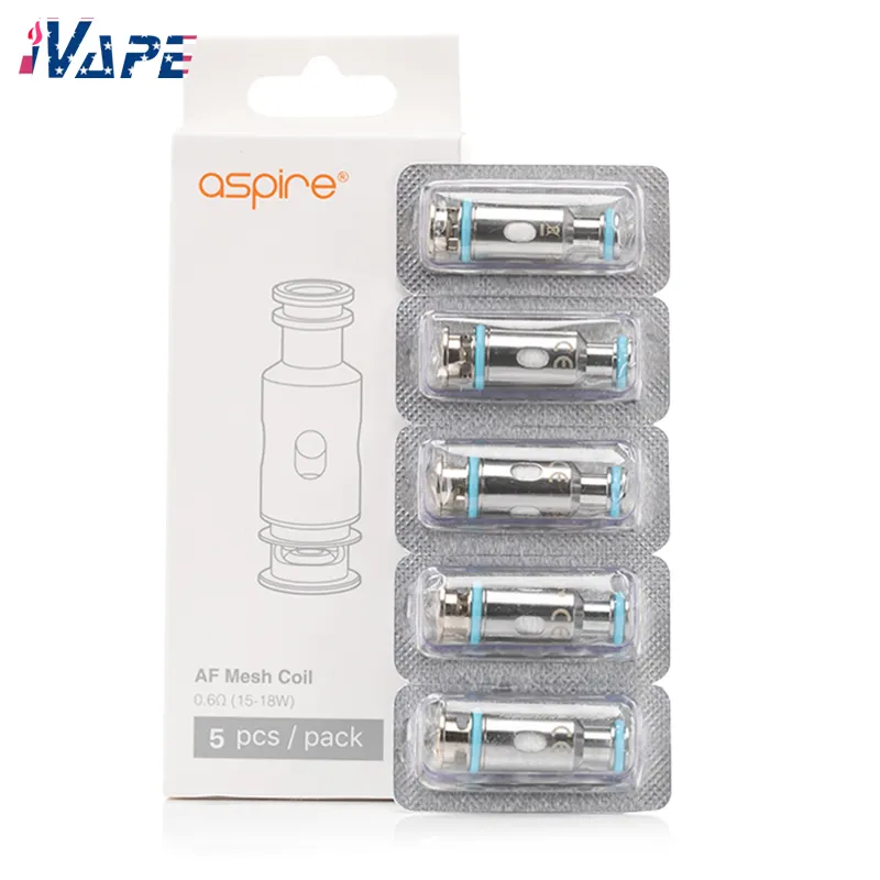 Bobine de maille Aspire AF pour Kit Flexus Q Options de résistance multiples Structure de bobine de maille 0,6 ohm/1,0 ohm 5 pièces/paquet