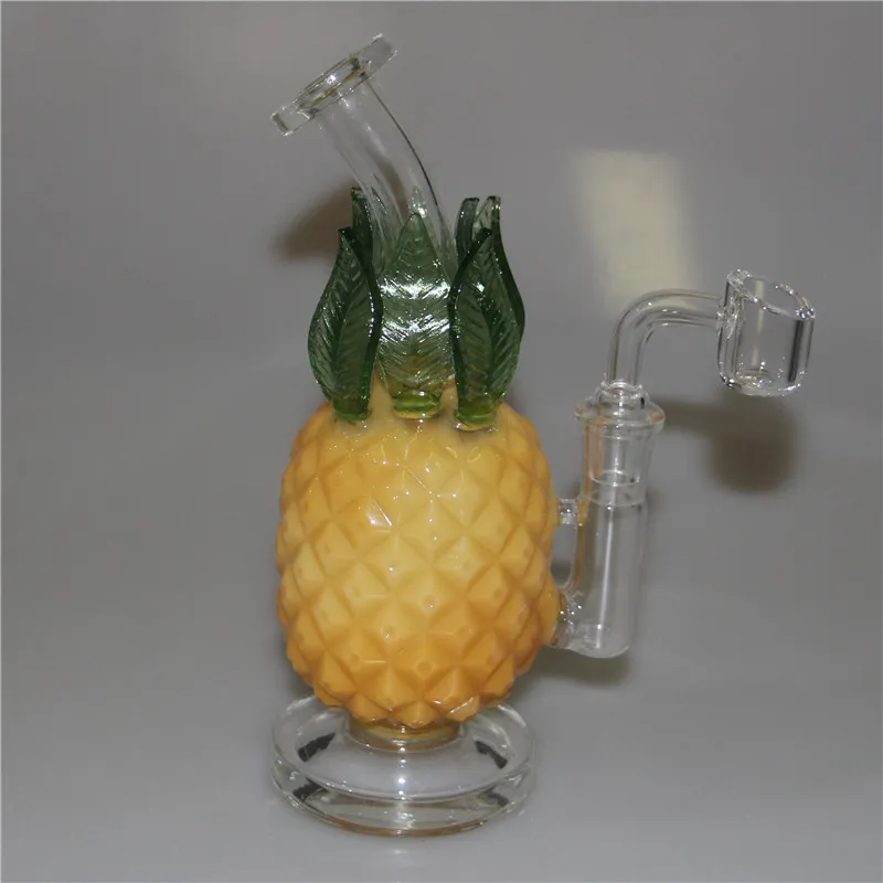 8 pouces ananas verre Bong recycleur verre eau Bong tuyaux Dab plate-forme percolateur Joint tabac narguilé avec bol de 14mm