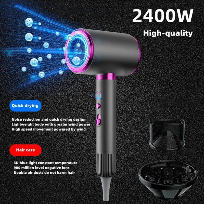 Dryers Manufacturer's Direct Selling HighSpeed Hair Dryer 2400w HighPower Negative Ion Blue Light Hair Care Home Hair Salon Hair Drye