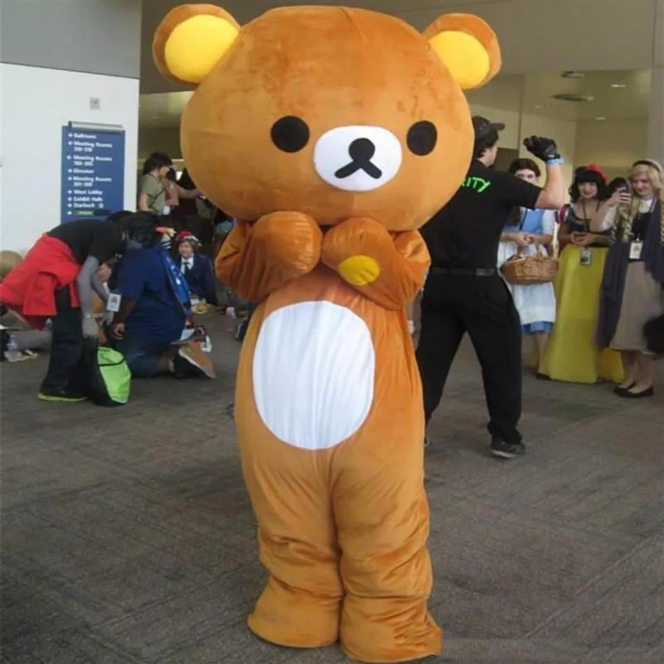 2019 Janpan Rilakkuma Bearマスコットコスチューム大人サイズベア漫画コスチューム高品質のハロウィーンパーティー186x