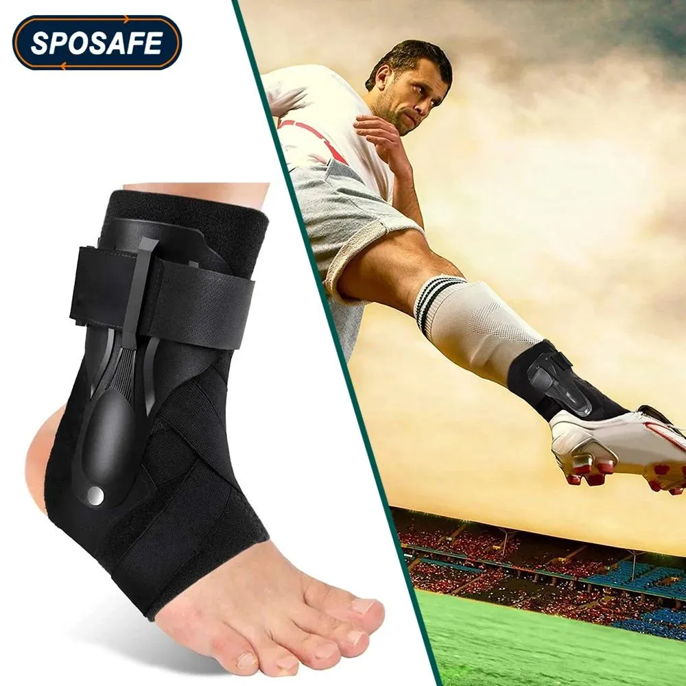 Pads 1piece Sports Ankle Sprained Brace Ankle Compression Support Joint Protector with Side Stabilizers Basketball Soccer Volleyball