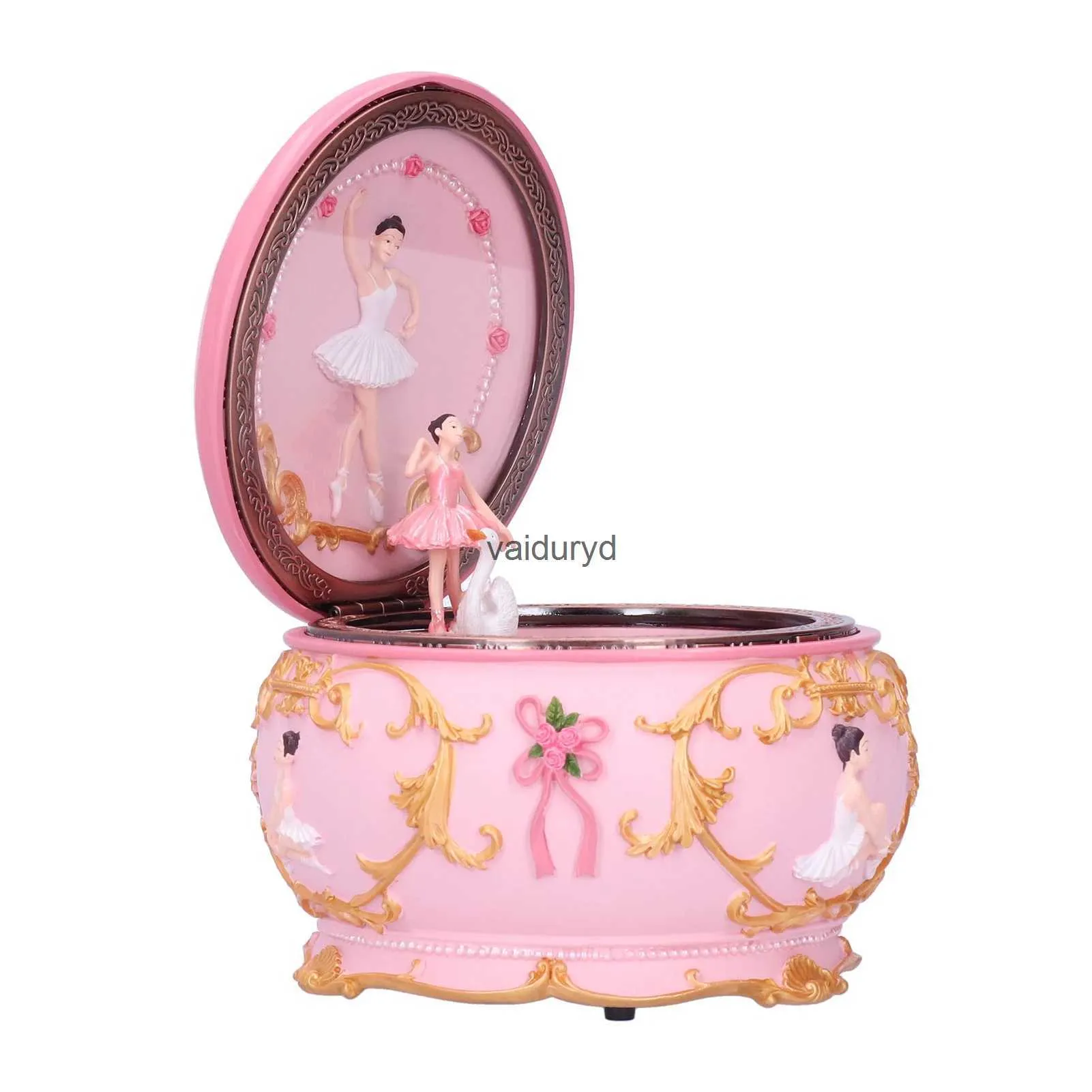 Objets décoratifs Figurines Résine sic Boîte Ballerine Figurine Lac des Cygnes/Château dans le Ciel sical Boîte Décoration de La Maison Anniversaire Saint Valentin Cadeauvaiduryd