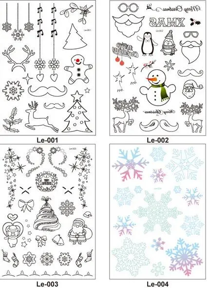 Party Decoration Luminous Temporary Tattoo Stickers Christmas Carnival Party New Year Decor Christmas Decoration XB1