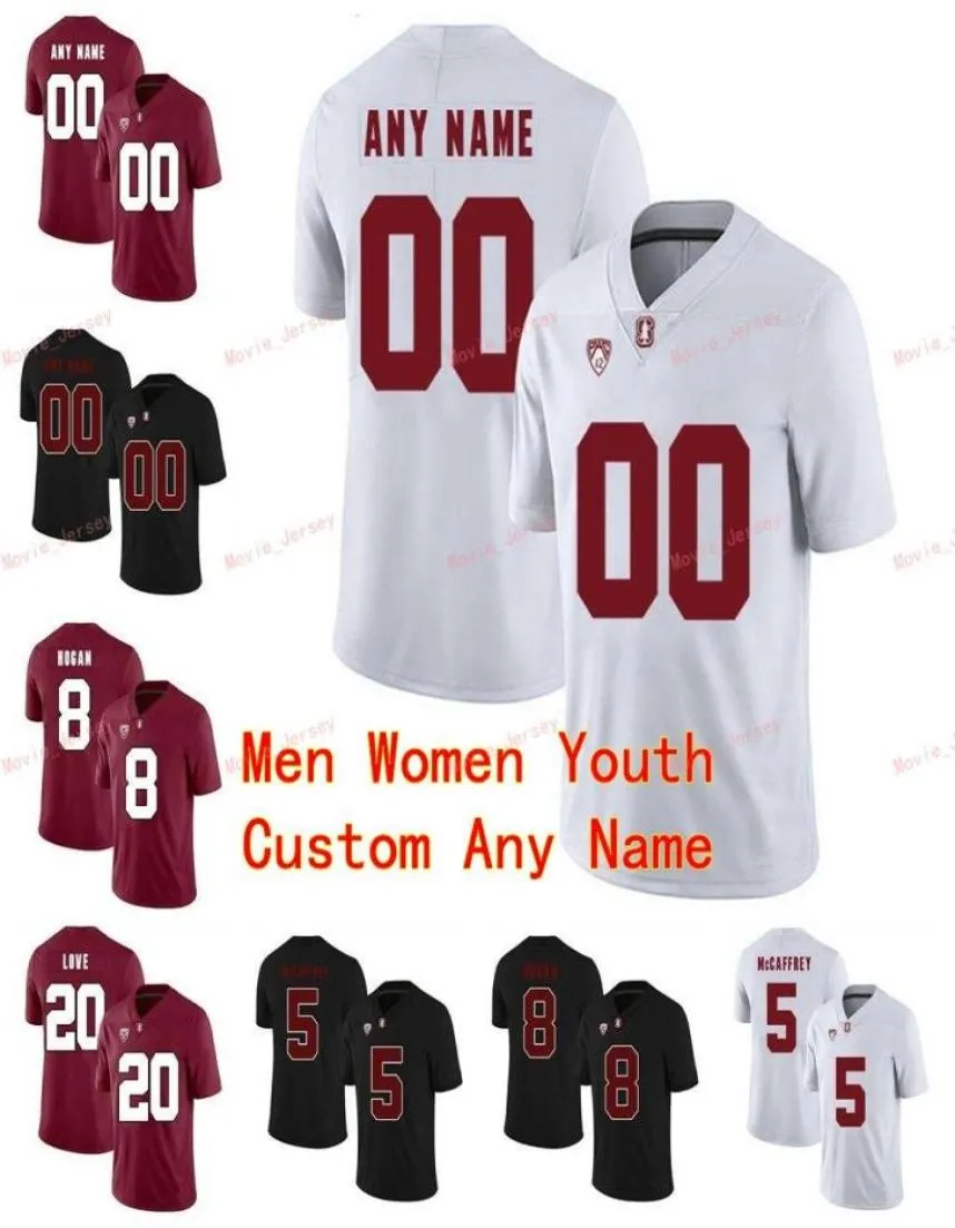 Zszyty Custom 5 Christian McCaffrey 52 David Decastro 7 Aziz Shittu 7 John Elway Stanford Cardinal College Men Men Jerse Młodzieżowe 52227308