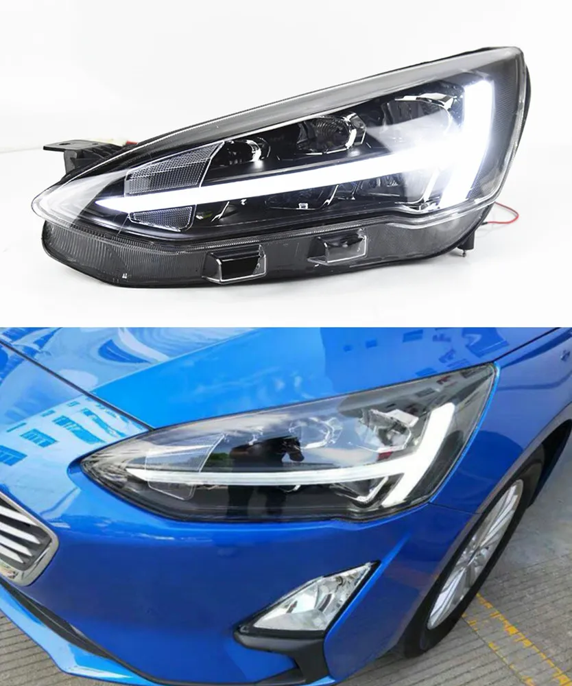 Led luz de condução diurna para ford focus mk4 farol do carro sinal volta feixe alto acessórios automotivos