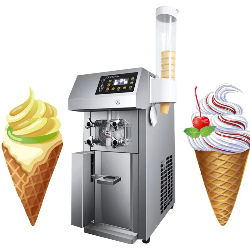 Factory Direct Mini Home Automatisk vertikal Intelligent mjuk högkvalitativ lågpris Soft Ice Cream Machine Intelligent Sales