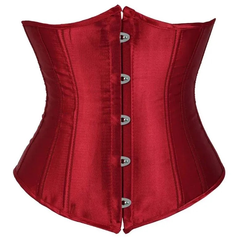 Briefs&Panties Corset Underbust for Women Top Sexy Waist Cincher Gothic Lingerie Vintage Shape Body Belt Plus Size Gorset Green Pink Red Black