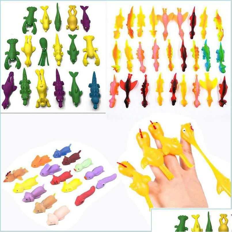 Decompressiespeelgoed Tpr Dinosaur Ejection Vent Simation Animal Finger Dart Kindergeschenken Groothandel Drop Delivery 2022 T Toys Novelty Gag Dhczk