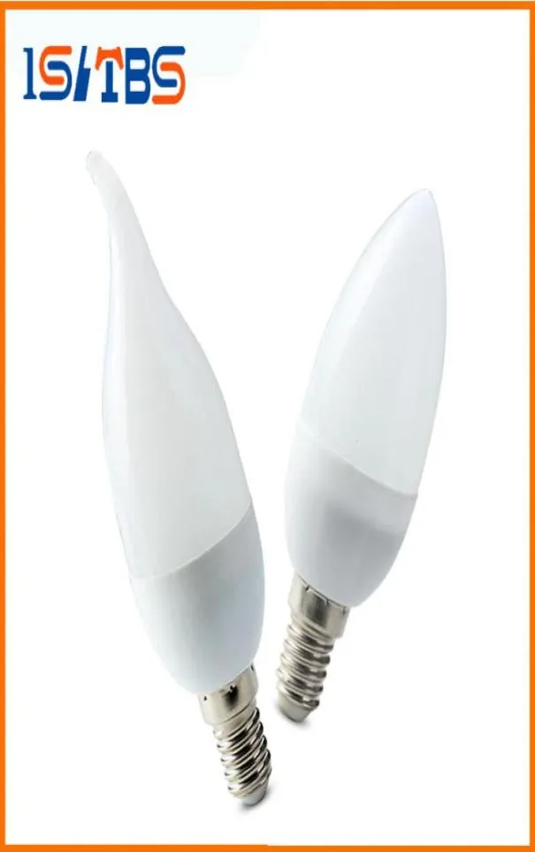LED bougie ampoule lampe E14 E27 B22 2835 SMD chaud blanc froid LED projecteur lustre LED coque en plastique pour la décoration de la maison 6412897