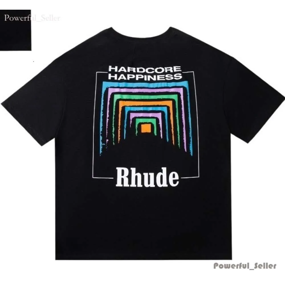 2024SS Nowy wiosenny lato Rhude T Shirt Man T koszule Kobiety Koszulki Ożywianie Mężczyźni Mężczyźni krótkie rękawowe T-shirt Luksusowe marki T-shirty USA Rozmiar S-XXL 3285