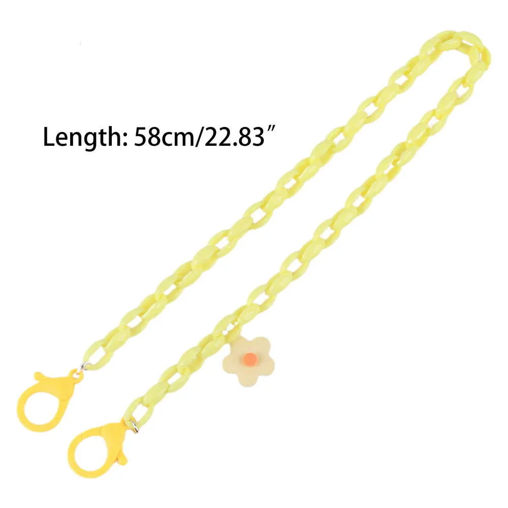 Face Lanyard for Kids Colorful Holder Acrylic Chain Around the Neck Eyeglass Necklace Rest Ear Saver