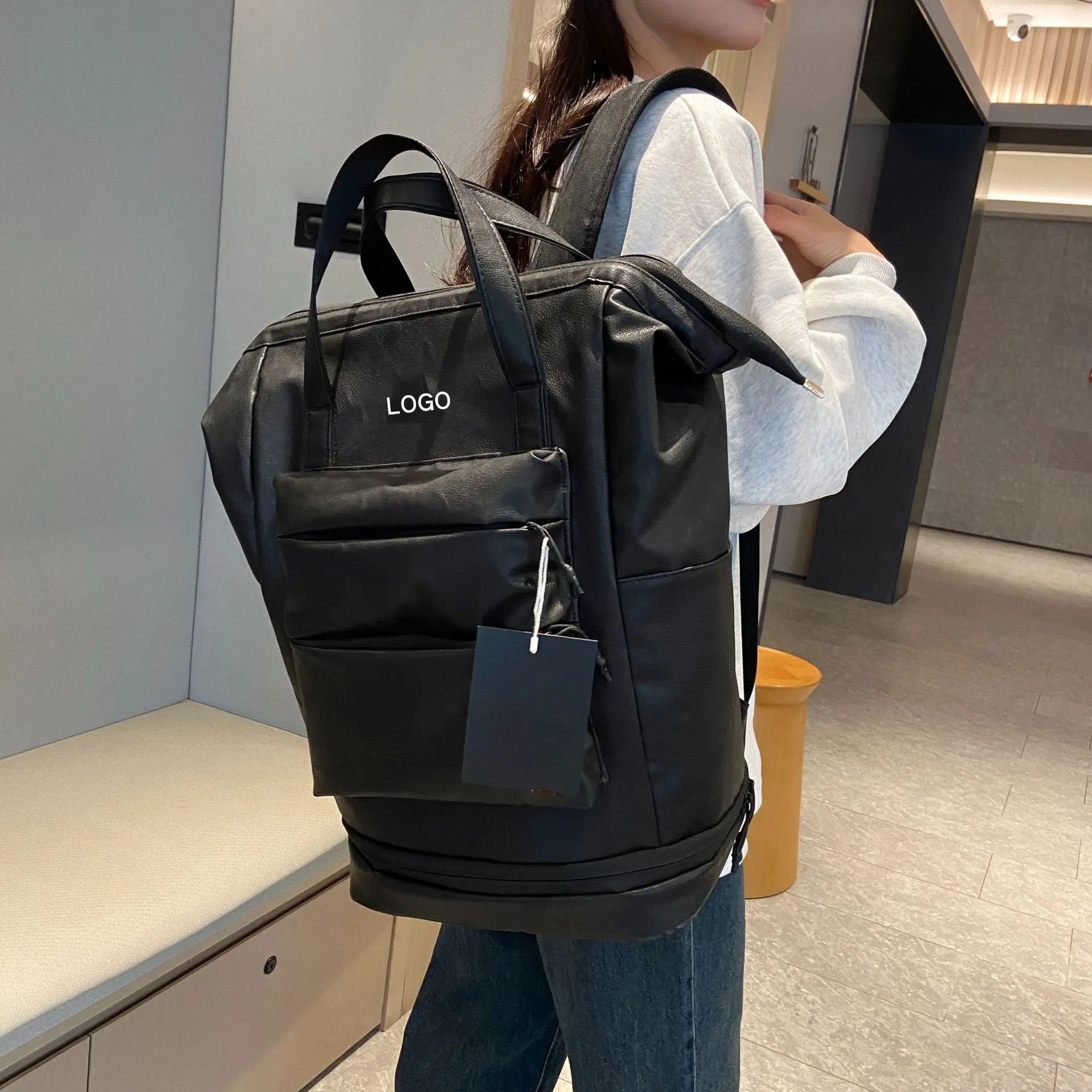 Style japonais Brand d'école de marque simple sac à école masculine et femme de banlieue de voyage de banlieue sac à dos de grande capacité de style Mori Trendy Mori.