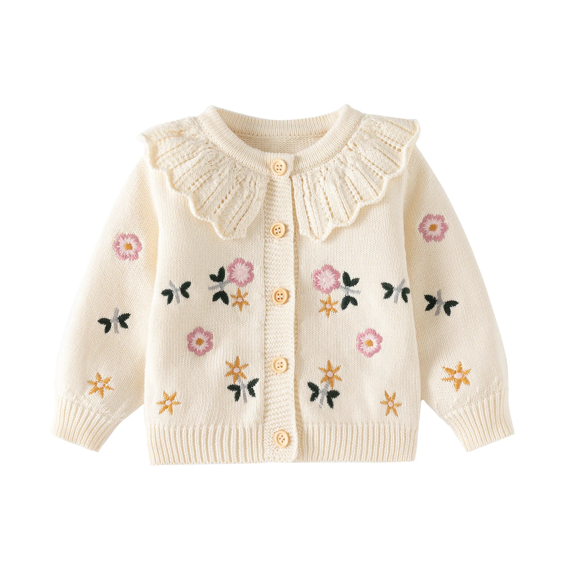 AMI PARIS - Cardigan Ami de Coeur Unisexe Rose Poudre Ivoire