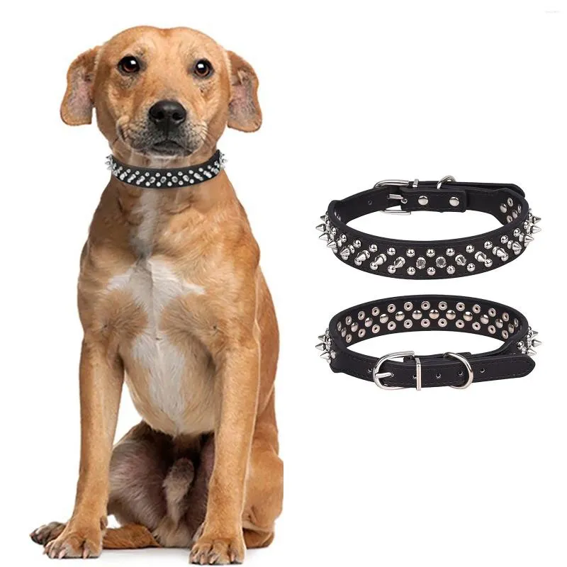 Hundkläder Breakaway Cat Collar Reflective Proof Pet Collar Super Cool Punk Style Liten för manliga katter