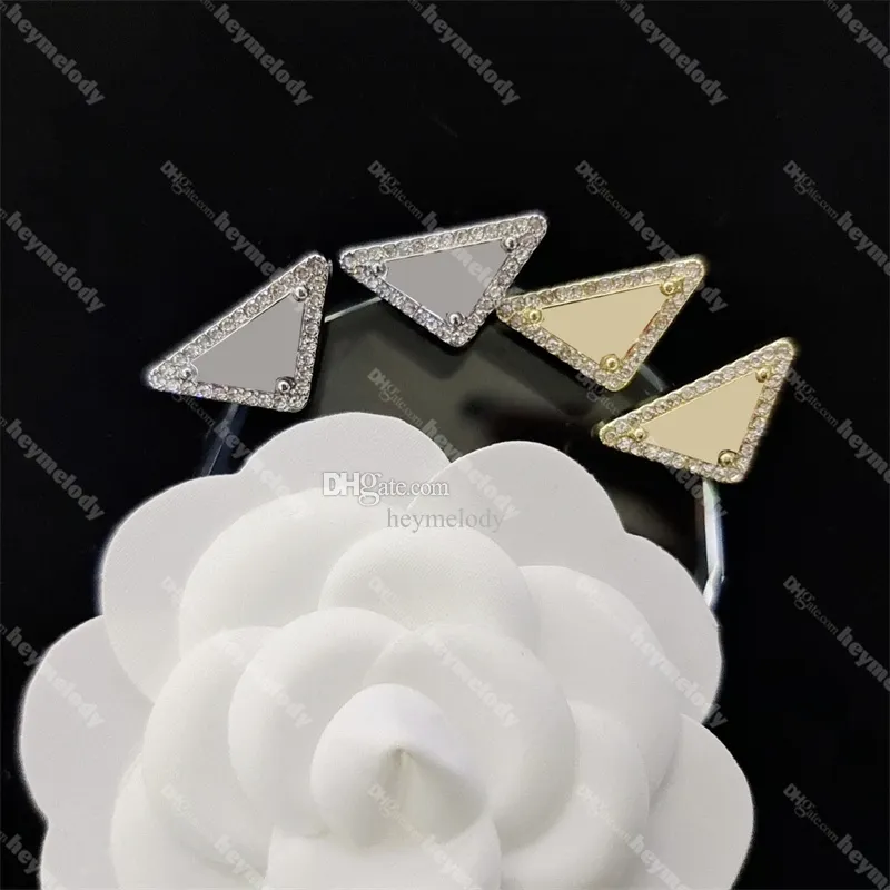 Серьги с бриллиантами в форме перевернутого треугольника, дизайнерские треугольные серьги-кольца, серьги-гвоздики с кристаллами, ювелирные изделия