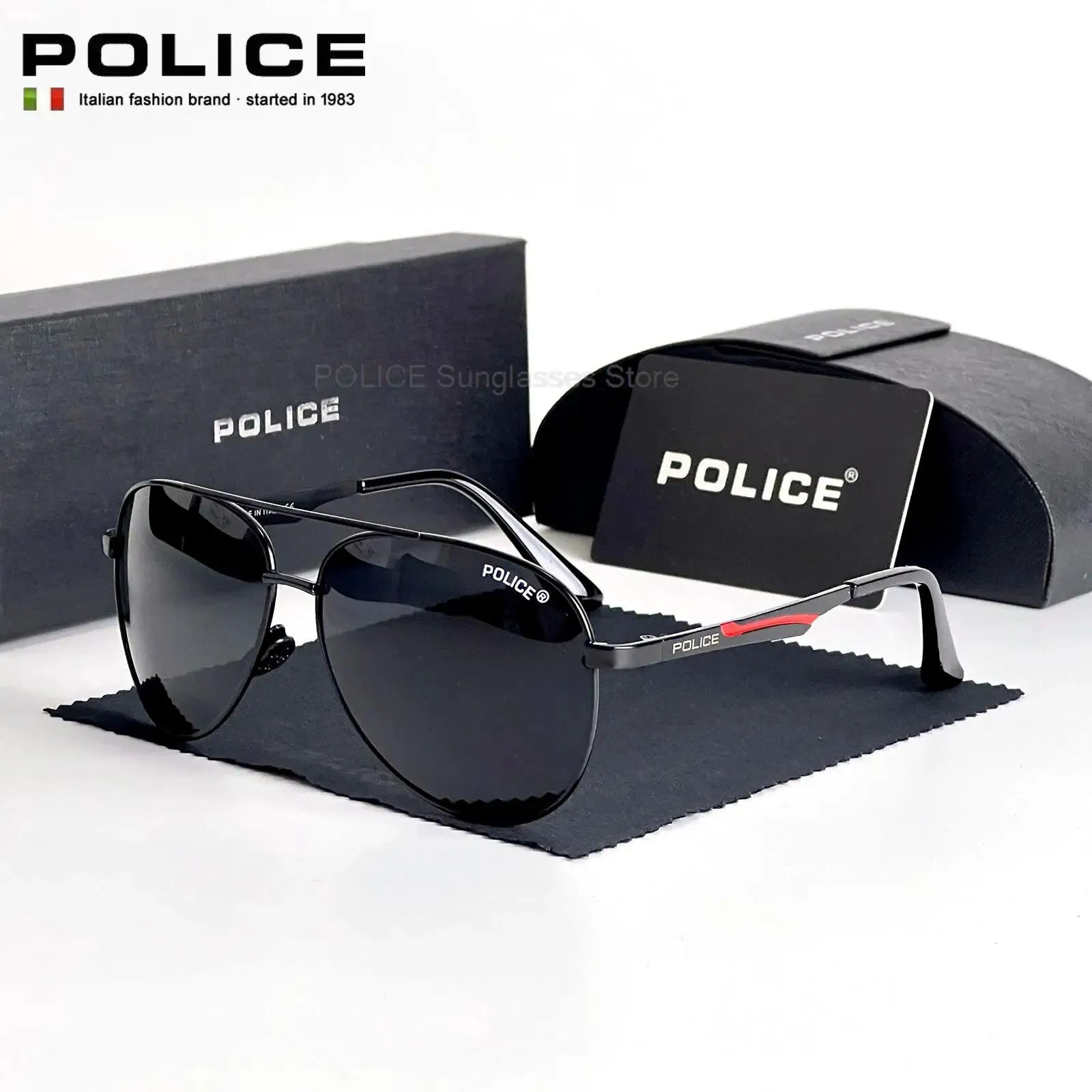 Sunglasses Police High End Brand Sunglasses Classic Polarized Glasses Brand  Designer Men Driving Retro Uv400 Sunglass