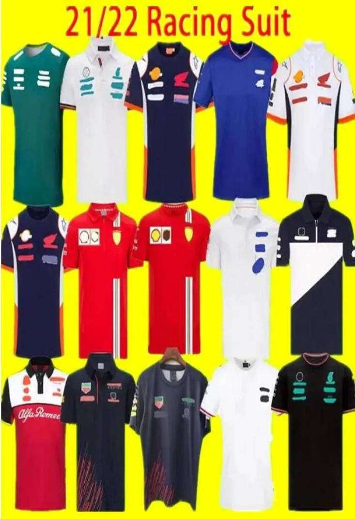 21 22 F1 Formule 1 Costume de course Logo de l'équipe de voiture Uniformes d'usine POLO T-shirt à manches courtes Hommes 2021 2022 Maillot d'été S5XL Thai 4801965
