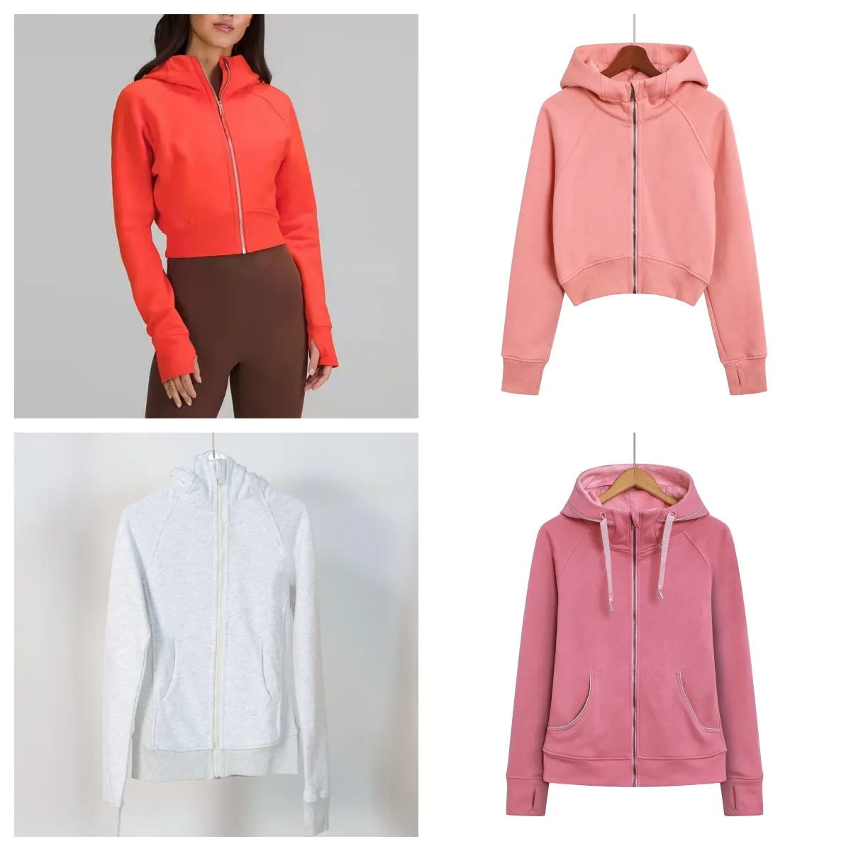 Zip Womens Up Hoodies Fleece Jackets Sweatshirts Fall outfits tröjor med fickor Vinterkläder