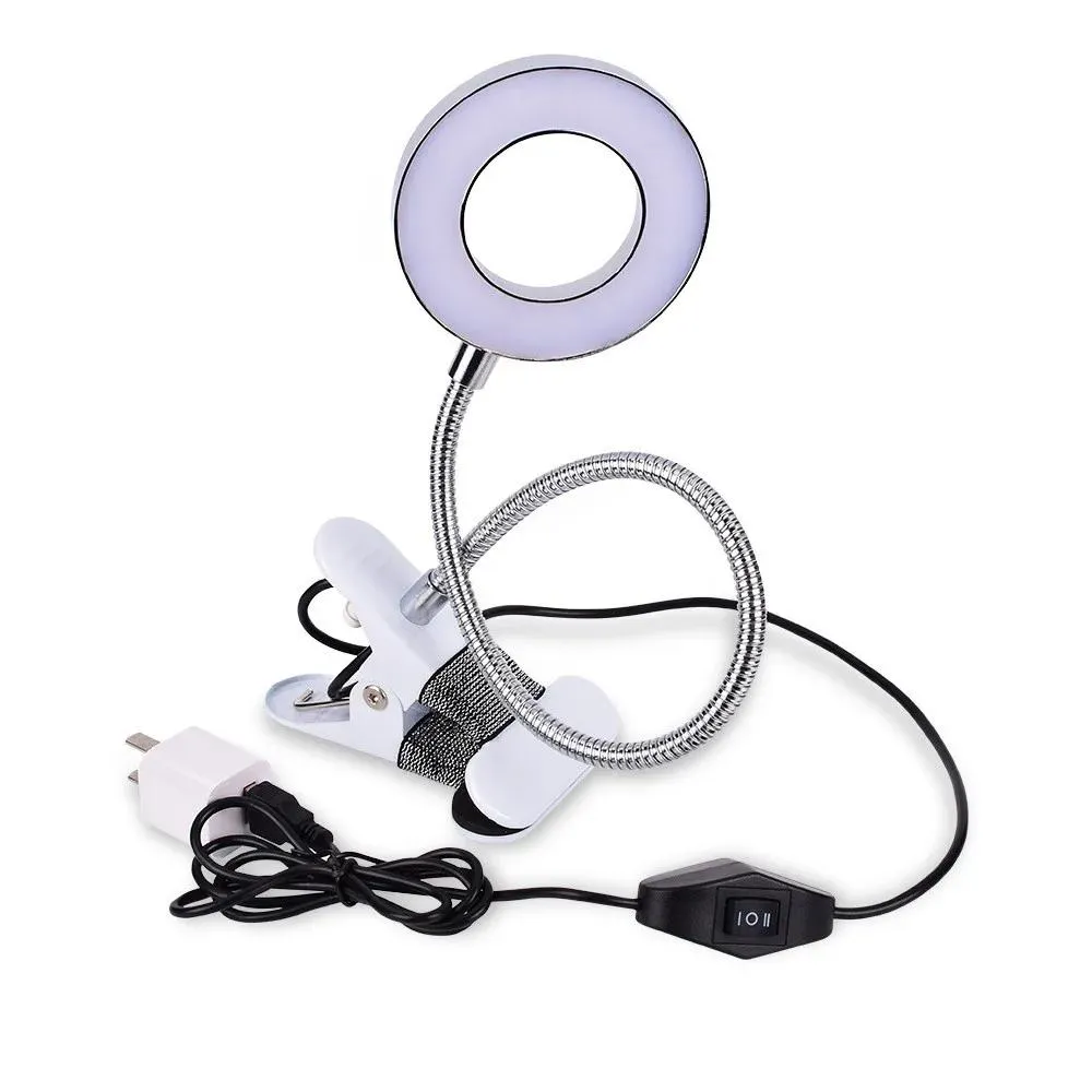 Brushes Tattoo Lamp With Clamp USB LED Cold Light Eyebrow Makeup Eyelash Extension Illuminator Equipment Improved Nail Art Beauty tools