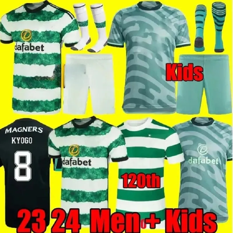 23 24 Celts Soccer Jerseys KYOGO EDOUARDCamisa de futebol ELYOUNOUSSI TURNBULL AJETI CHRISTIE JOTA GRIFFITHS FORREST Kids kit.