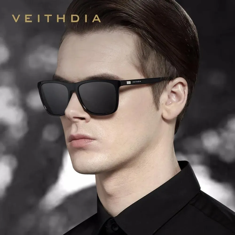 Occhiali da sole Veithdia Occhiali da sole Uomo Donna Vintage Sport Fotocromatici Polarizzati Uv400 Lenti Accessori per occhiali Occhiali da sole per uomo V6108