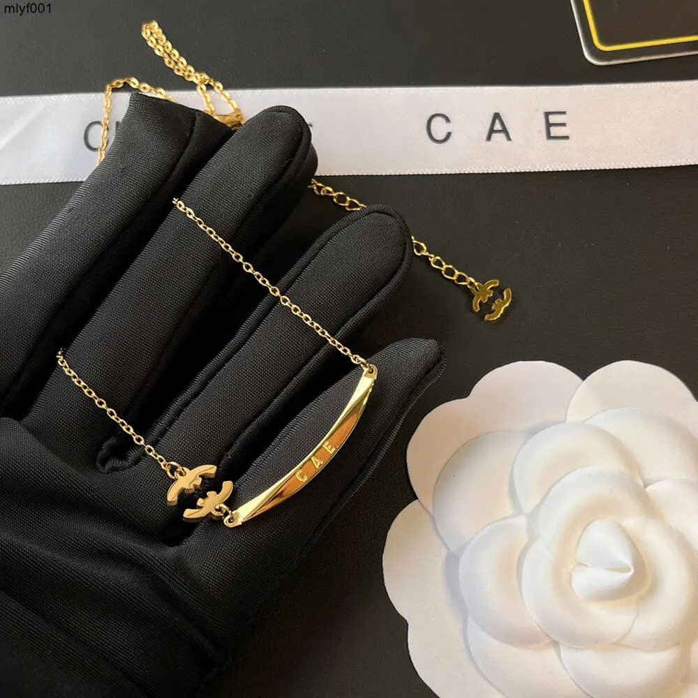 Luxe merk elleboog brief hanger ketting ontworpen voor vrouwen lange ketting vergulde ketting ontwerper sieraden prachtige accessoires paar cadeau met doos