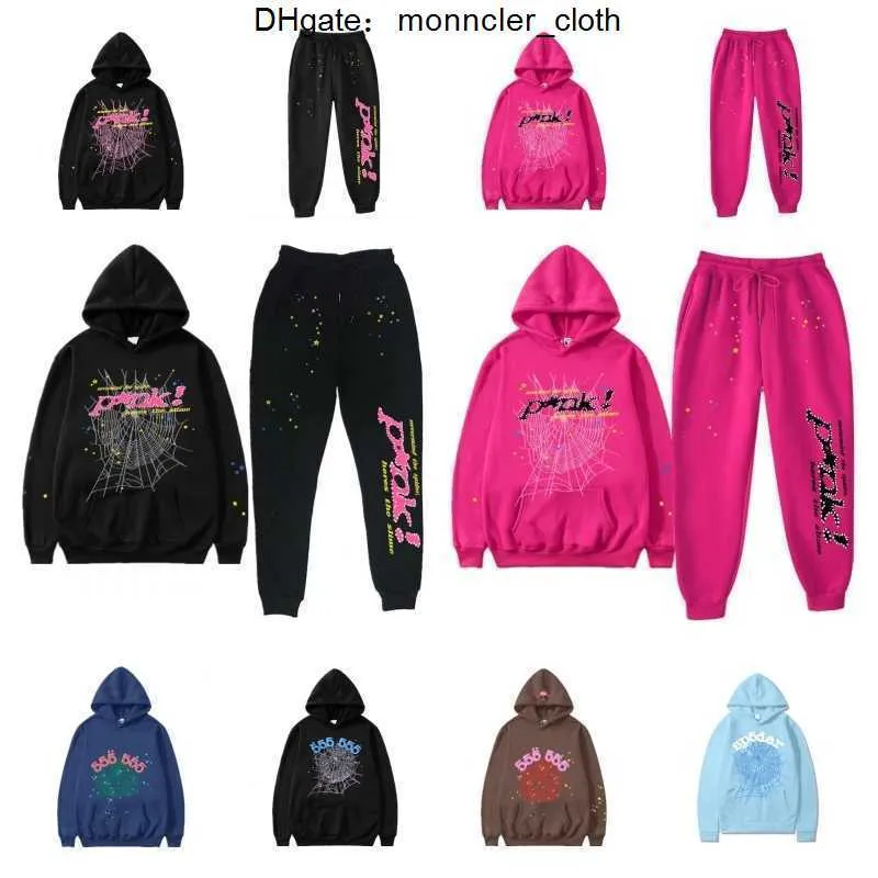 Heren Hoodies Sweatshirts Sp5der Hoodie Designer Kleding Jumper Mannen Spider 555555 Roze Sweatshirt Jas Lange Mouw S5der Worl TXRK