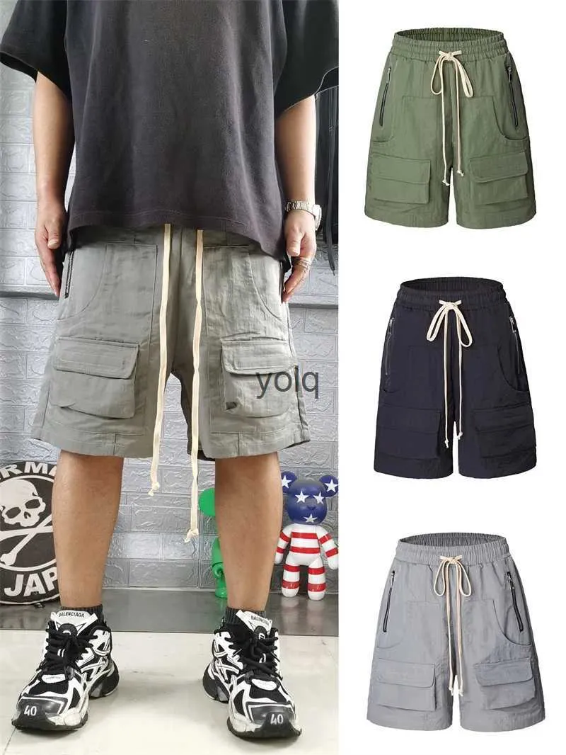 Herrshorts High Street Fashion Shorts Mesh Breaable Qui Drying DString Zipper Poet Men's and Women's Caprisyolq