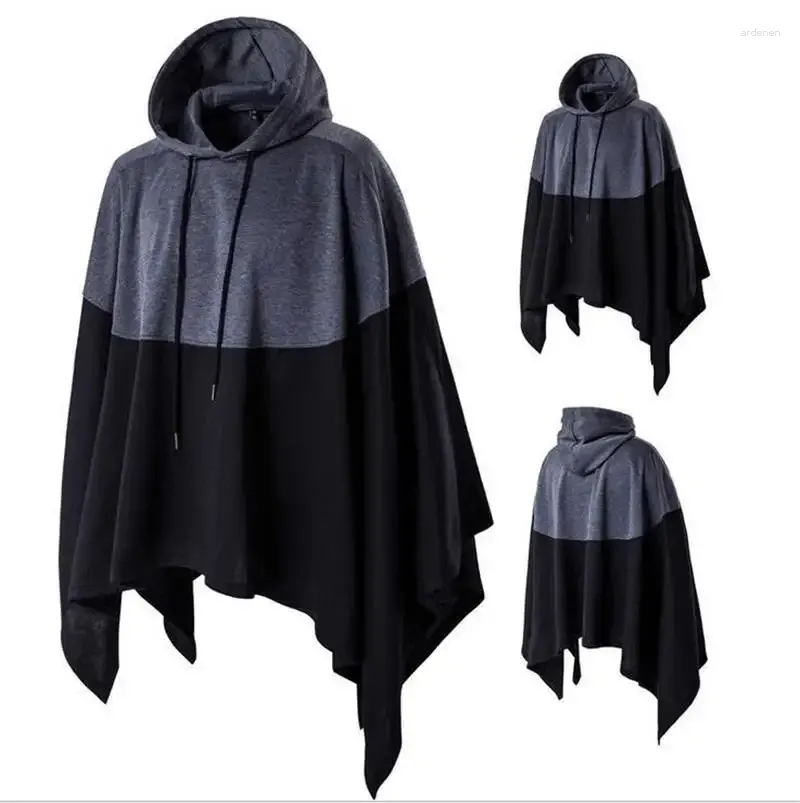 Bluzy męskie 2024 Autumn Cloak Hooded Sweter plus size zużycie płaszcza