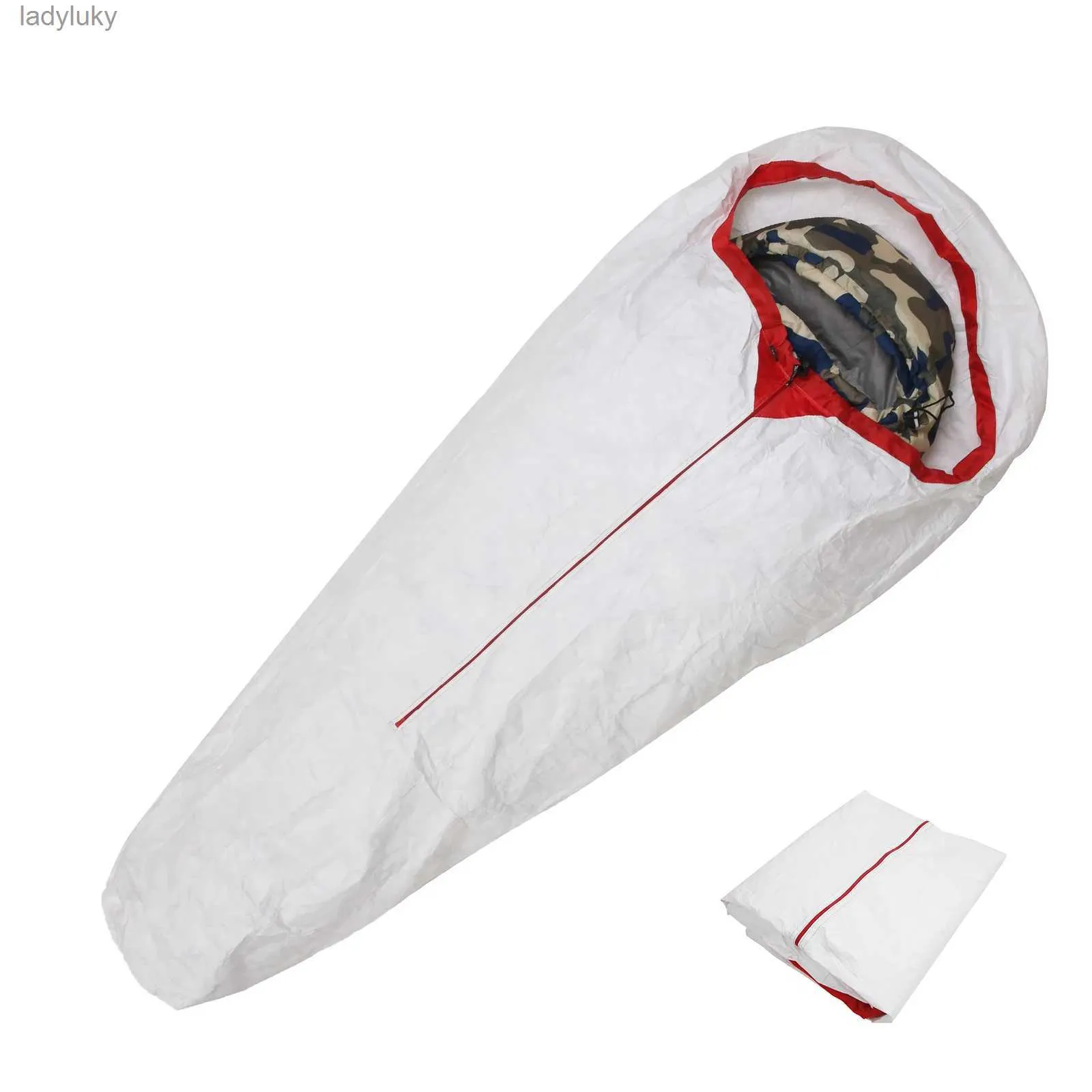 Sacos de dormir à prova d'água para acampamento ao ar livre Tyvek Capa para saco de dormir Ventilar à prova de umidade Aquecimento Forro interno Bolsa bivy 145 * 80cm / 230 * 90cmL240111