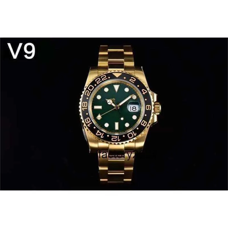 Rolaxs relógio de luxo movimento automático limpo fábrica v9 40mm masculino montre 3285 automático 904l pulseira de aço caso função luminosa 8004