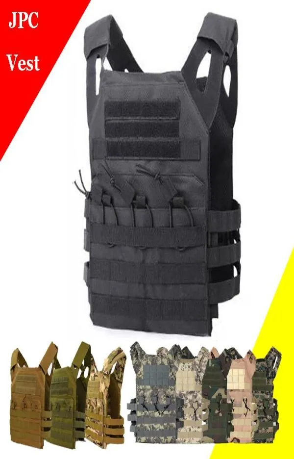 Taktik JPC molle yelek açık askeri paintball tabak taşıyıcı erkek Camoflage av ceketleri1343017