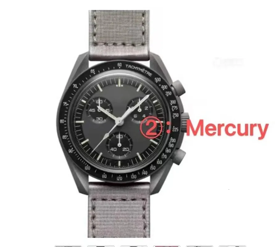 2023 aaaa cerâmica marca original relógios para homens caso cronógrafo relógio explorar planeta relógios masculinos 240110