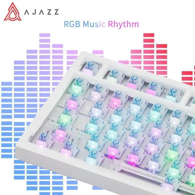 Teclados Ajazz Ak820 RGB Tri Mode Gaming Teclado Mecanico 82 Key Bluetooth 2.4GHz Wireless Gamer Teclado Junta Personalizada Para PC LaptopL240105 3 281 DHgate