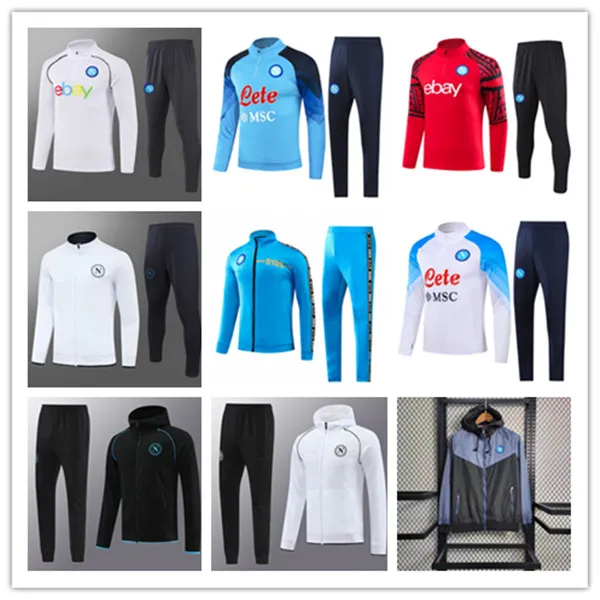 22 23 Napoli TrackSuit kit de treino 2023 SSC Nápoles AE7 D10S Nápoles Conjunto de jaqueta de manga comprida veste uniforme de treino HOMENS E CRIANÇAS