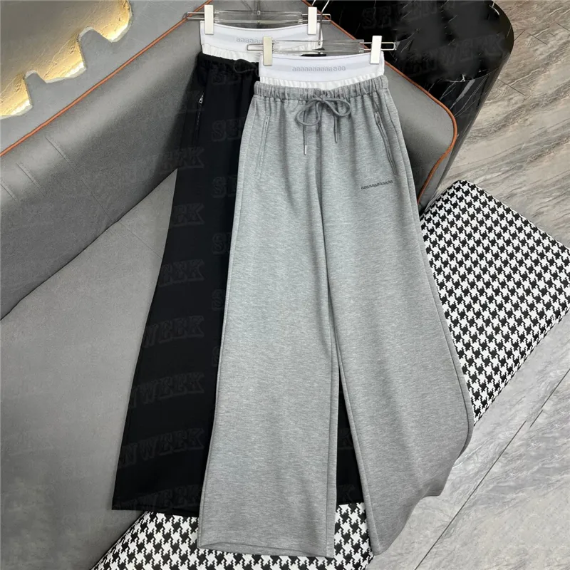 Taille Brief Sweatpant Casual Hosen Für Frauen Mode Marke Breite Bein Hose Outdoor Jogger Sport Hosen