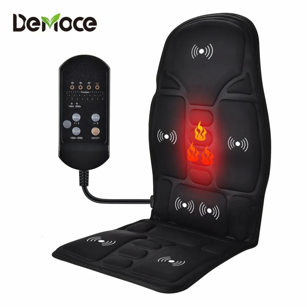 Electric Vibrating Car Massage Chair Mat Portable Massager Cushion Home Infrared Heating Back Vibrator Pads 240110