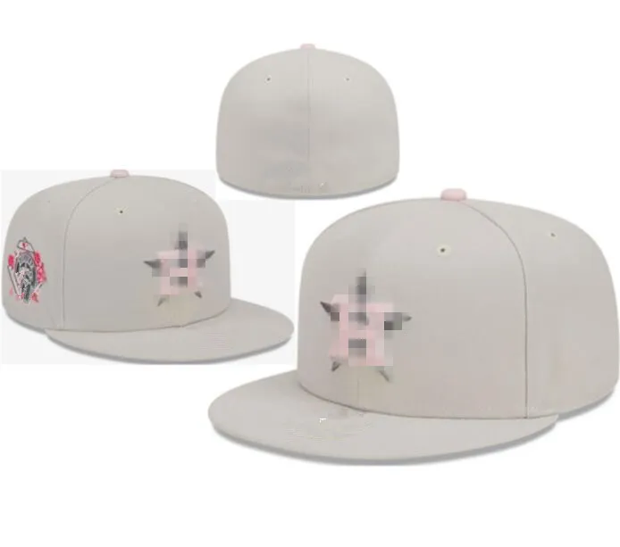 Astros de baseball pour hommes Taille ajustée Chapeaux LA Snapback Chapeaux Série mondiale blanc Hip Hop SOX Casquettes de sport Chapeau Rose Stitch Heart "Série" " Love Hustle Flowers pour femmes